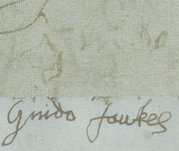 Guy Fawkes' signatures